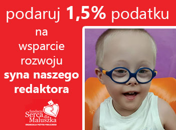 Przekaż 1,5% podatku na wsparcie rozwoju syna naszego redaktora - Adam Mysiak
