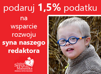 Przekaż 1,5% podatku na wsparcie rozwoju syna naszego redaktora - Adam Mysiak