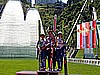 podium na tle skoczni