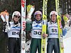 Bjoern Einar Romoeren (Norwegia), Andreas Kofler (Austria) i Jon Aaraas (Norwegia)