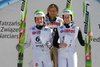 Anze Lanisek (Słowenia), Bjoern Einar Romoeren (Norwgia) i Cene Prevc (Słowenia)