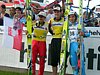 Adam Małysz (Polska), Thomas Morgenstern (Austria) i Jernej Damjan (Słowenia)