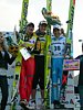 Adam Małysz (Polska), Thomas Morgenstern (Austria) i Jernej Damjan (Słowenia)