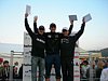Adam Małysz (Polska), Thomas Morgenstern (Austria) i Jernej Damjan (Słowenia)
