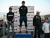 Adam Małysz (Polska), Thomas Morgenstern (Austria) i Jernej Damjan (Słowenia)