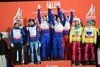 Podium konkursu drużynowego