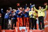 Podium konkursu drużynowego