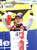 Adam Małysz (Polska) na podium po wygranym konkursie w Harrachovie (Czechy)