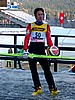 Noriaki Kasai (Japonia) tańczy