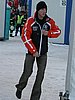 Michael Uhrmann (Niemcy) już ucieka ze skoczni...