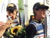 Janne Ahonen i Tami Kiuru (Finlandia) podczas dekoracji