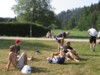 fińscy skoczkowie po meczu siatkówki