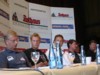 Konferencja prasowa trenerów - od lewej: Hannu Lepistoe (Finlandia), Tommi Nikunen (Finlandia), Mika Kojonkoski (Finlandia), Bernie Schoedler (Szwajcaria), Wolfgang Steiert (Niemcy), Apoloniusz Tajner (Polska)