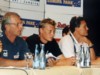 Konferencja prasowa trenerów - od lewej: Hannu Lepistoe (Finlandia, trener Austriaków), Tommi Nikunen (Finlandia, trener Finów), Mika Kojonkoski (Finlandia, trener Norwegów)