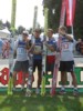Zwycięzcy konkursu drużynowego w Hinterzarten - od lewej: Thomas Morgenstern, Martin Hoellwarth, Reinhard Schwarzenberger, Andreas Widhoelzl (Austria)
