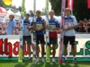 Zwycięzcy konkursu drużynowego w Hinterzarten - od lewej: Thomas Morgenstern, Martin Hoellwarth, Reinhard Schwarzenberger, Andreas Widhoelzl (Austria)