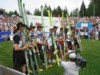 Podium konkursu drużynowego w Hinterzarten - od lewej: Finlandia, Austria, Słowenia