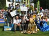 Podium konkursu drużynowego w Hinterzarten - od lewej: Finlandia, Austria, Słowenia