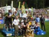 Podium konkursu drużynowego w Hinterzarten - od lewej: Finlandia, Austria, Słowenia