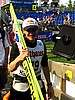 Adam Małysz (Polska) zadowolony ze swojego występu