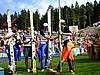 Adam Małysz (Polska) gratuluje innym zawodnikom