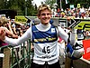Thomas Morgenstern (Austria) wykonuje telemark ;)