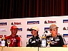 masażysta polskiej kadry Wojciech Zaręba, Adam Małysz (Polska) i Thomas Morgenstern (Austria)