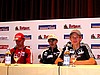 masażysta Wojciech Zaręba, Adam Małysz (Polska) i Thomas Morgenstern (Austria)