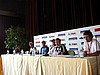 uczestnicy konferencji prasowej po konkursie drużynowym