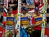 Austriacy - Andreas Widhoelzl, Martin Hoellwarth i Thomas Morgenstern (Austria)