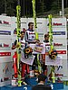 podium zawodów w Hiza - Andreas Kofler (Austria), Georg Spaeth (Niemcy) i Gregor Schlierenzauer (Austria)