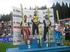 podium zawodów: Adam Małysz (Polska), Thomas Morgenstern, Gregor Schlierenzauer (Austria)