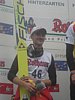 Adam Małysz (Polska) na podium