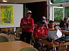 Adam Małysz (Polska) w centrum prasowym