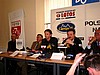 od lewej: Jan Kowal (przewodniczący komisji skoków i KN w PZN), Andrzej Kozak (dyrektor COS w Zakopanem), Heinz Kuttin, Apoloniusz Tajner, Jerzy Zakrzewski (rzecznik prasowy PZN)