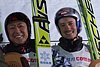 Takanobu Okabe (Japonia) i Adam Małysz (Polska)