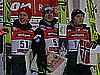 podium w Kuusamo - Simon Ammann (Szwajcaria), Arttu Lappi (Finlandia) i Anders Jacobsen (Norwegia)