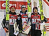 podium w Kuusamo - Simon Ammann (Szwajcaria), Arttu Lappi (Finlandia) i Anders Jacobsen (Norwegia)