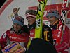 Bjoern Einar Romoeren (Norwegia), Thomas Morgenstern (Austria) i Tom Hilde (Norwegia)