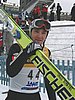 Dmitri Vassiliev (Rosja) chowa się za nartami :-)