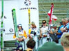 Podium zawodów w Courchevel - od lewej: Adam Małysz (Polska), Martin Koch (Austria), Janne Ahonen (Finlandia)