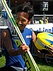 Noriaki Kasai (Japonia) zadowolony ze skoku