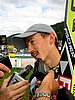 Adam Małysz (Polska) udziela wywiadu