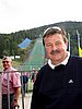 Apoloniusz Tajner (Polska) na tle Wielkiej Krokwi
