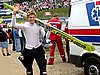 Thomas Morgenstern (Austria) macha do kibiców
