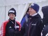 Szwajcarzy przed namiotem. Simon Ammann i Andreas Kuettel (Szwajcaria)