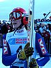 Daniel Forfang (Norwegia) patrzy na tablicę wyników