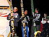 Tuż za podium zawodów: Od lewej Ingebrigtsen (Norwegia), Higashi (Japonia) i Hautamaeki (Finlandia)