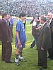 Martin Schmitt (Niemcy) na murawie boiska w Chorzowie