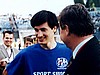 Martin Schmitt (Niemcy) i Apoloniusz Tajner (Polska) rozmawiają